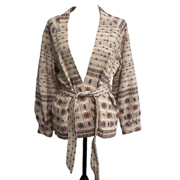 MADEWELL Jacquard Belted Wrap Jacket Size S. Like new! - Picture 4 of 7